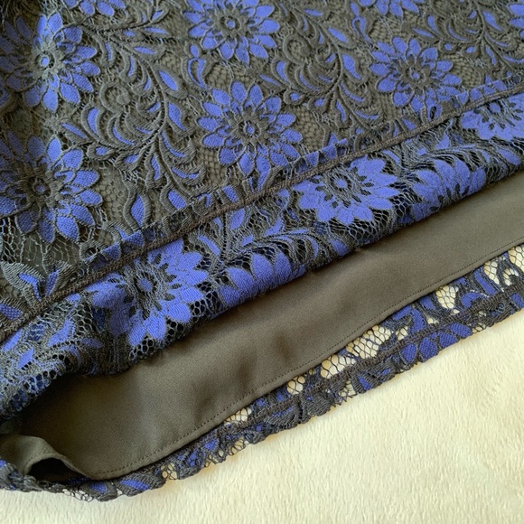 ANN TAYLOR royal blue crocheted sleeveless swing top with lining NWT size Small - Picture 8 of 11